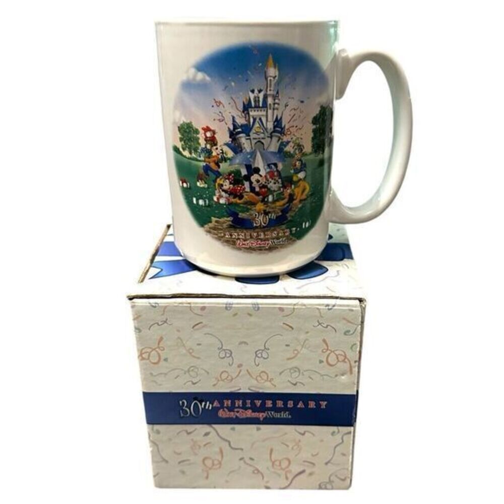 Vintage Walt Disney World WDW 30th‎ Anniversary Coffee Tea Mug - White NEW